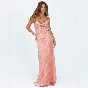 Princess Polly Amiya Maxi Dress Pink Lace Slip Dress Size 4 (read description)